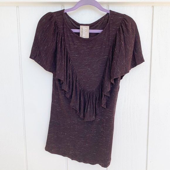 Anthropologie Dolan Left Coast Ruffle Top XS - Picture 2 of 6